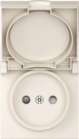 Накладка для розетки без заземления, с крышкой, 16A 250 В~, матовый кремовый IP44 Donel A07 DE43431