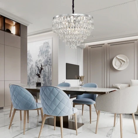 Подвесная люстра хрустальная Modelux MODELUX ML.844.12 CR