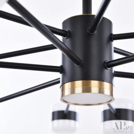 Потолочная люстра на штанге светодиодные APL LED Ferrara 3307.6296-12 Black