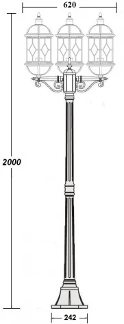 Наземный фонарь SORENTO 92608B Bl Oasis Light (220V, фонарь, IP44)