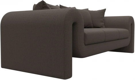 Диван прямой Волна (Коричневый/Рогожка) Лига Диванов арт.124034