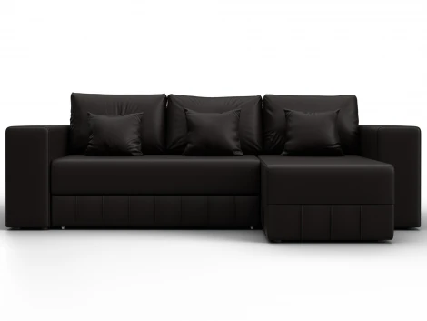 Диван угловой Лига-076 угол универсальный (ДСП/Пластик/Экокожа/Коричневый) Лига Диванов 129852