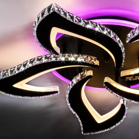 Потолочная люстра светодиодная на штанге с пультом с регулировкой цветовой температуры и яркости LED4U LED4U L2839-5 BK