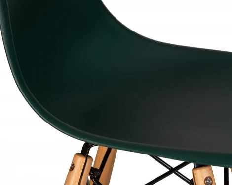 Стул барный DSW BAR (ножки светлый бук, цвет тёмно-зеленый (G-13))