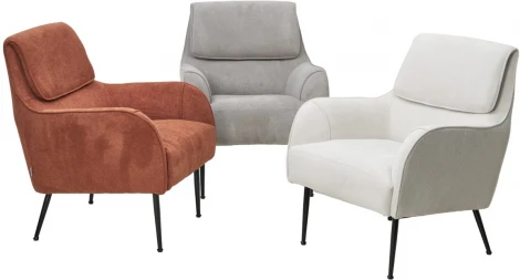 Кресло M-City MAGDA Cato-08 коричневый, ткань / черный каркас