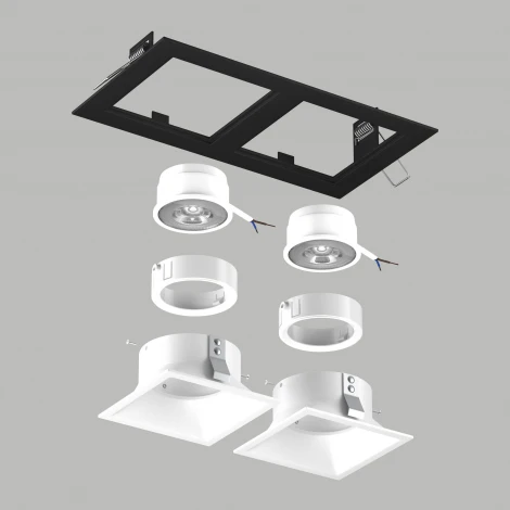Встраиваемый светильник под LED модуль/ламп МR16 Lightstar Domino D5270606WMOD (220V)