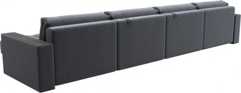 Диван П-образный с декором Лига-049 НПБ Лонг Лига Диванов (Велюр) арт.128560