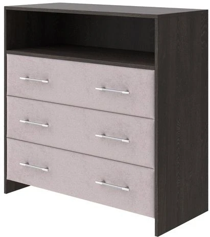 PROxSON Комод Varna (ЛДСП Кантербери+ткань Дуб Кантербери/Teddy Лунный) 90x40