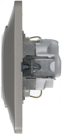 Розетка встраиваемая с заземлением (платина) Systeme Electric Glossa GSL001242