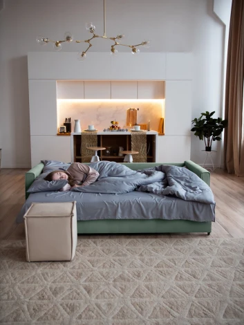 РИМИНИ Диван прямой мятный D1 furniture арт.AAA4046012