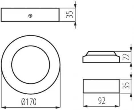 Потолочный светильник круглый светодиодный Kanlux CARSA 28948 (220V, круглые)