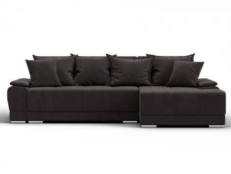 Диван угловой Лига-119 угол правый (ДСП,Брус,Фанера,ЛДС,Велюр/Коричневый) Лига Диванов 137093