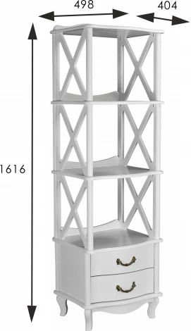 Этажерка Джульетта 3 уровня, молочный дуб Л Mebelik арт.008562