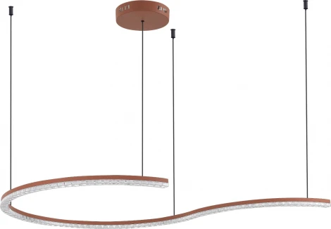 Подвесной светильник ST Luce SL1018 SL1018.603.01 терракотовый/прозрачный LED 1*65W 4000K (220V, на тросе)