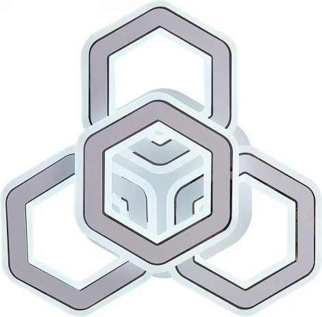 Потолочная люстра светодиодная Natali Kovaltseva Damask HIGH-TECH LED LAMPS 82060 с пультом ДУ, моб. приложением 120W, белый, LED (регулировка яркости, 220V)