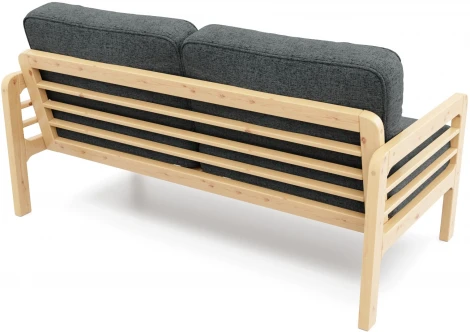 Диван Arsko прямой Бергер Б сосна рогожка черная