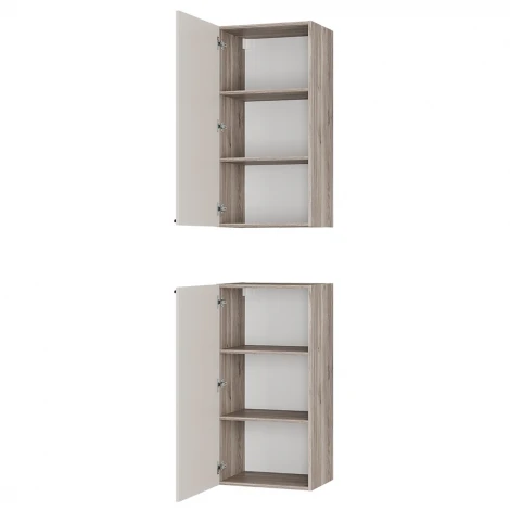 Шкаф БТС навесной Урбан ШКН-07, Дуб смоки, Кашемир