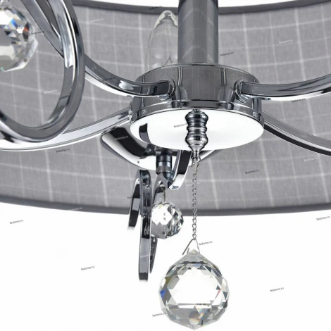 Подвесная люстра Freya Bertrand FR5906-PL-05C-CH (220V, на цепи, узор в клетку)