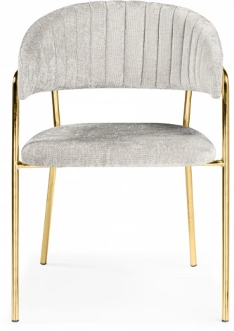 Обеденный стул Kamelia Woodville (Металл,Ткань/Серый,Золотой) арт.15898