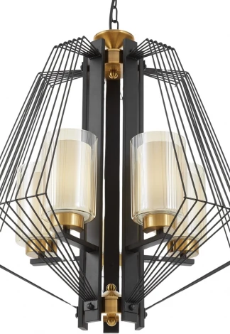 Подвесная люстра Lumina Deco Canti LDP 1244-5 BK+MD (220V, на цепи)