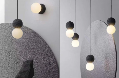 Подвесной светильник iLamp Foxtrot 10694P/1-D100 BK-WH (220V, на тросе, шарики)