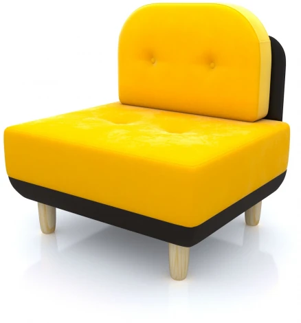 Кресло Arsko Торли желтый велюр