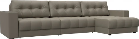 Диван угловой с декором Лига-049 НПБ Лонг Лига Диванов (Экокожа) арт.128305