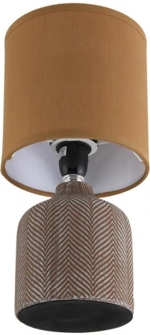 Настольная лампа Lumion Inina 8175/1T коричневый, керамика/текстиль E14 1*40W 220V (выключатель, круглые)