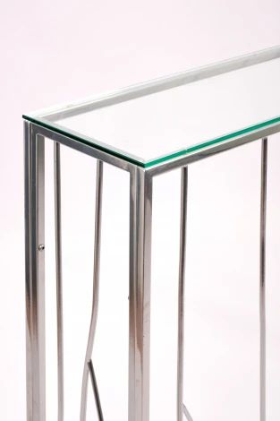Консольный стол AllConsoles 1022-CS clear серебряный