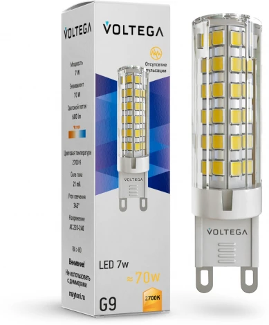 Светодиодная лампа 7W 2700K G9 Voltega Capsule G9 7263