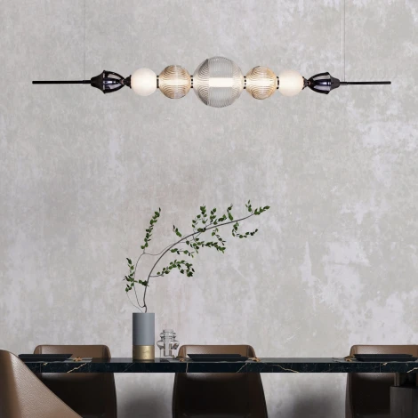 Умный подвесной светильник Bogate's Euphoria 436/5 (LED, 220V, на тросе, шарики, бусы)