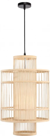 Подвесной светильник ST Luce Alma SL6241.523.01 Древесный/Белый E27 1*40W (220V, на проводе)