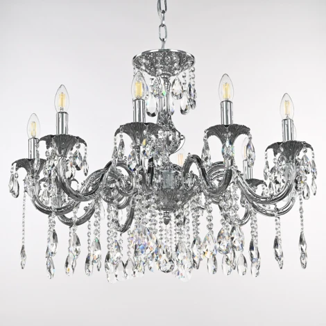 Подвесная люстра Bohemia AL7901 AL79101/10/250 A Ni (220V, подвески, на цепи, подсвечник, свеча)