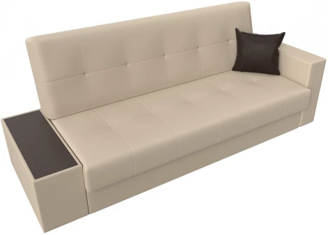 Диван-книжка Лига-020 стол слева (Бежевый,Коричневый/Экокожа) Лига Диванов арт.118537L