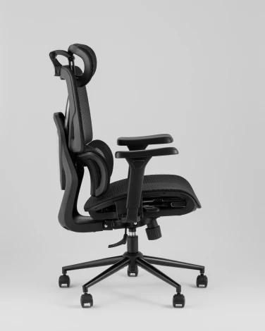 Кресло офисное TopChairs Structo черная сетка Stool Group УТ000042055