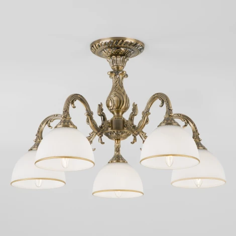 Потолочная люстра на штанге Eurosvet Caldera 60106/5 античная бронза (220V)