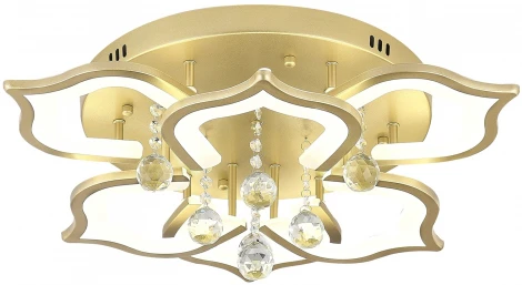 Потолочная люстра Natali Kovaltseva Florel INNOVATION STYLE 83052 (регулировка яркости, LED, 220V, пульт управления, цветы)