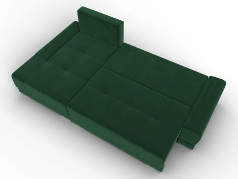 Диван угловой Лига-119 угол левый (ДСП,Брус,Фанера,ЛДС,Велюр/Зеленый) Лига Диванов 137091L
