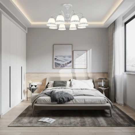 Потолочная люстра на штанге Arte Milano AM347410 347410/8 WT+SL (220V)