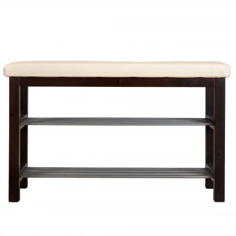 Банкетка BeautyStyle 4 темно-коричневый/экокожа бежевый Mebelik 002211