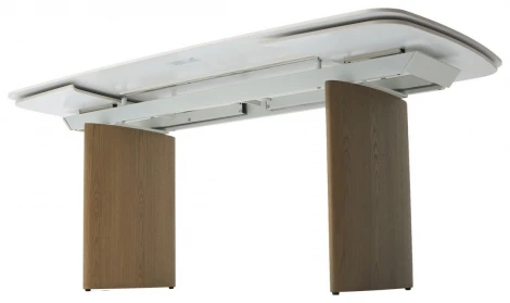 Стол КАЛВИН (CALVIN) 180 цвет КАРРАРА (SEMI-POLISHED SNOW CARRARA SOLID CERAMIC / СЕРЫЙ ДУБ, ®DISAUR M-City 64671