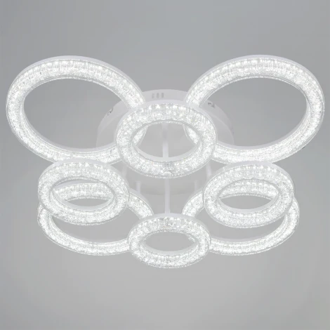 Потолочная люстра светодиодная на штанге с регулировкой цветовой температуры, яркости и ночным режимом Reluce 29290-0.3-4+4 WH