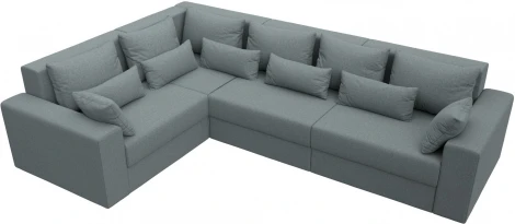 Диван угловой Майами Long левый угол (Серый/Рогожка) Лига Диванов арт.122907L