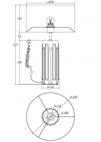 Настольная лампа Muse MOD304TL-01CH Maytoni