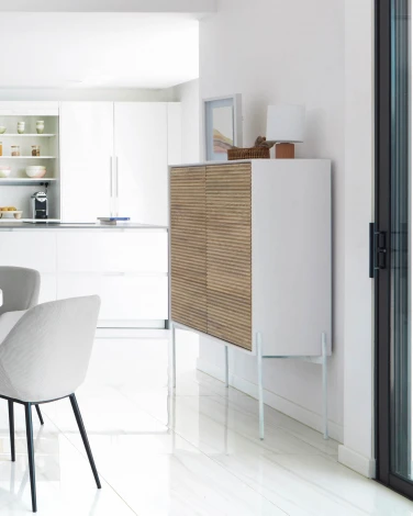 Обеденный стул La Forma (ex Julia Grup) Konna (Серый/ Пена,Пенополиуретан,Металл,Фанера,Сталь)