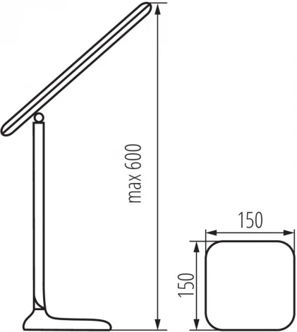 Офисная настольная лампа светодиодная с выключателем Kanlux DOSAN 26694