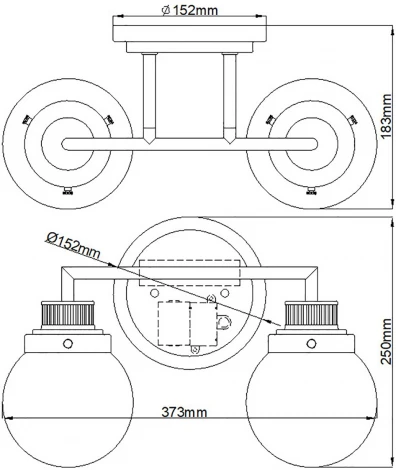 Бра Hinkley Poppy QN-POPPY2-PC-BATH (220V, шар, IP44)