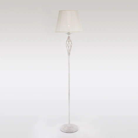 Торшер Eurosvet 01002-01003 01003/1 белый с золотом (220V, круглые, под старину)