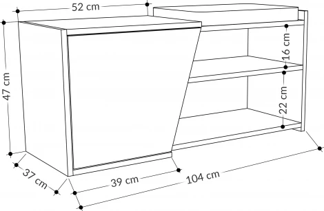 Обувница FIONA BENCH (Дерево) LEVE