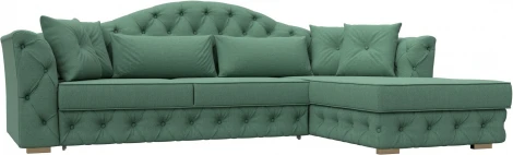 Диван угловой Артис правый угол (Зеленый/Рогожка) Лига Диванов арт.123401